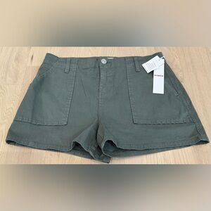 New Hudson Anthropologie Utility Shorts 29 Olive Green NWT